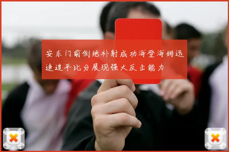 安东门前倒地补射成功海登海姆迅速追平比分展现强大反击能力